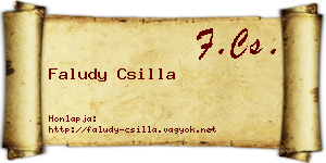 Faludy Csilla névjegykártya